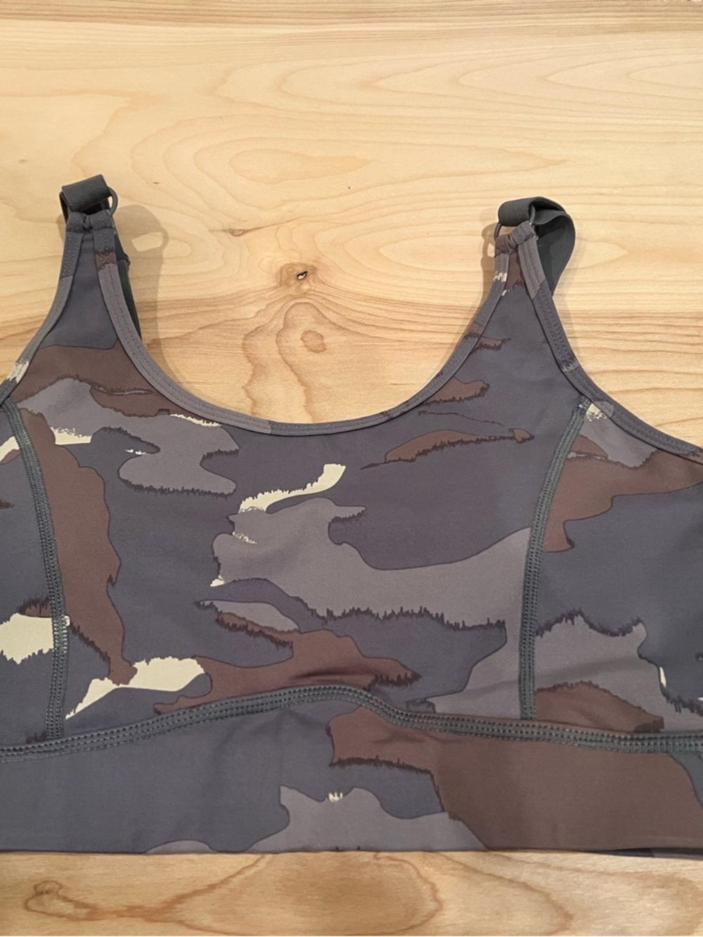 Mono B Gray Camo Sports Bra